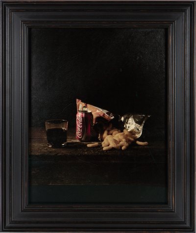 死囚牢里的最后一餐，小路易斯-琼斯，2012 年（羊皮纸上的数码转印版画） 作者 马特·科利肖