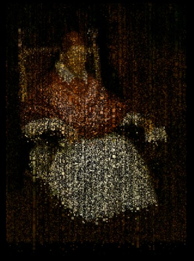 纯真的终结》，2009 年（屏幕、投影仪和硬盘） 作者 马特·科利肖