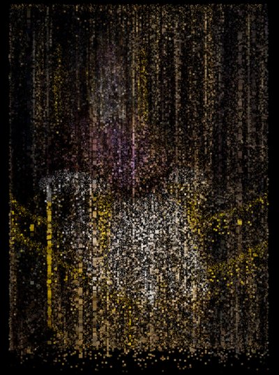 纯真的终结》，2009 年（屏幕、投影仪和硬盘） 作者 马特·科利肖