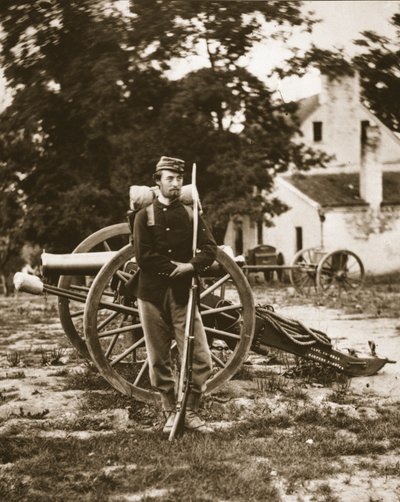 1861年弗吉尼亚州哈珀渡轮附近的联盟军队私人DWC阿诺德（照相凹版） 作者 马修·布雷迪