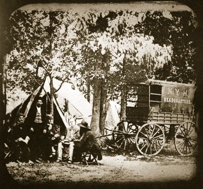 1863年，Culpeper Court House的纽约先驱报总部 作者 马修·布雷迪