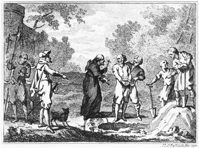 西班牙天主教徒于1790年执行弗拉芒新教徒 作者 Mathias de Sallieth