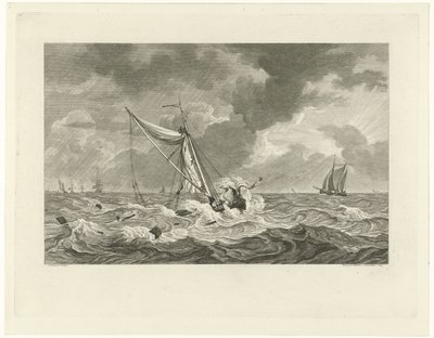 特塞尔附近船长 Klaas Ringels 的码头海滩，1778 年 作者 亨利克·科贝尔