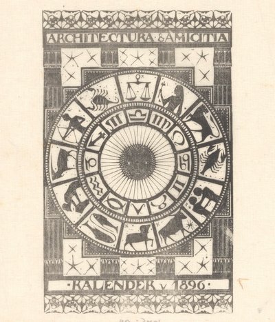 1896 年封面日历 作者 Mathieu Lauweriks