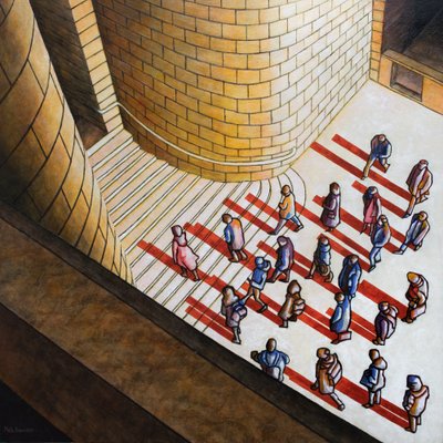 脚步，2018（丙烯酸画板） 作者 马特·班尼斯特
