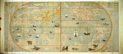 昆玉万国全图世界各国地图》，1602年。 作者 Matteo Ricci