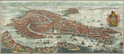 1636 年马特乌斯-梅里安的威尼斯鸟瞰图 作者 马特乌斯·梅里安