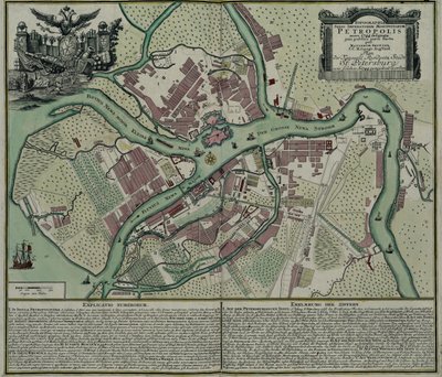 彼得堡地图，1744年 作者 马特乌斯·塞特