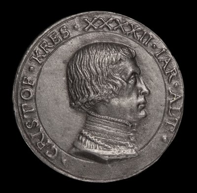 Christoph Kress von Kressenstein,1484-1535，教父和外交官[正面]，1526。 作者 马特斯·杰贝尔