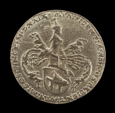 盾牌、纹章和镶边[背面]，1529年。 作者 马特斯·杰贝尔