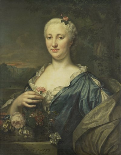 艾格尼丝·玛格丽特·阿尔比努斯 (Agnes Margaretha Albinus) 的肖像，科恩拉德·范·亨斯科克 (Coenraad van Heemskerck) 的妻子 作者 马修斯·费尔海登