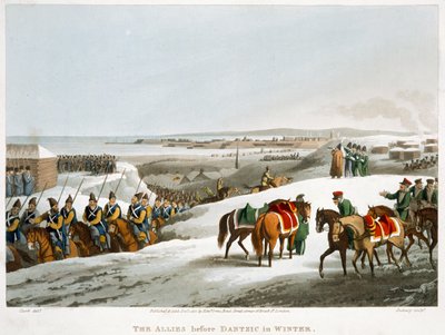 冬天在丹兹克前的盟军》，1818年 作者 马修·杜伯格