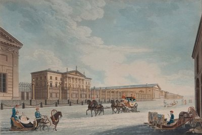 帝国银行和圣彼得堡商店的景观，1815年 作者 马修·杜伯格
