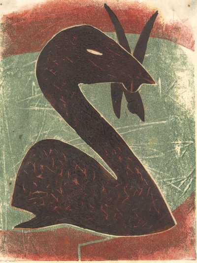 天鹅》，2013 年（油印） 作者 马修·希尔顿