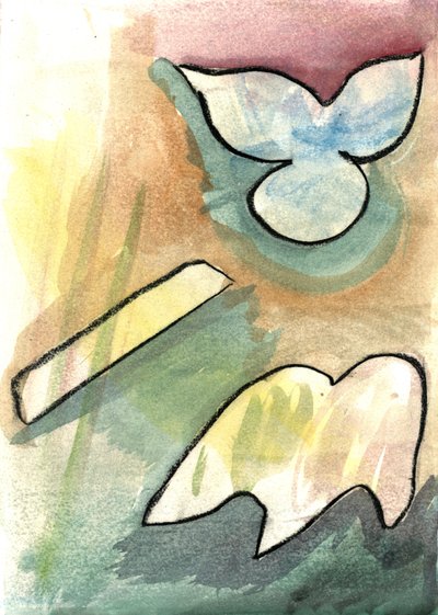 douce le matin 7, 2021（水彩、木炭） 作者 马修·希尔顿