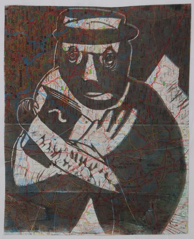 离开英格兰，2006 年（线刻地图） 作者 马修·希尔顿