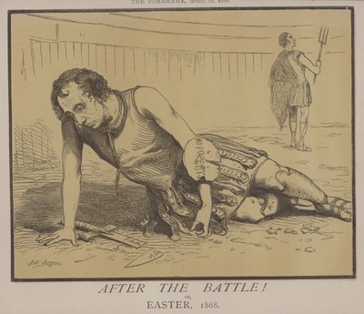 战后！ 或者，1868 年复活节（彩色石版画） 作者 马修 