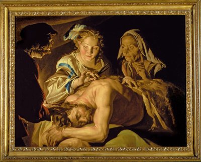 参孙和大利拉 作者 马蒂亚斯·斯托默（Matthias Stomer）