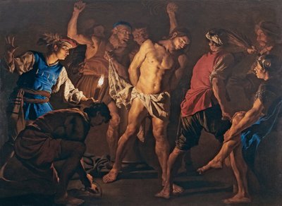 基督鞭打c。 1640。 作者 马蒂亚斯·斯托默（Matthias Stomer）