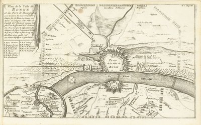 贝勒格-范-波恩, 1703
波恩城和勃艮第要塞平面图（......）（标题在实物上） 作者 Matthij 的游泳池（可能）