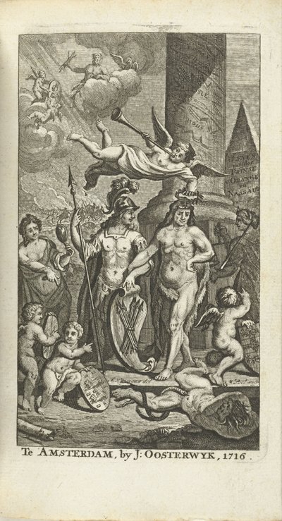 J. Lamigue 的雕刻扉页：Zyne Hoogheit Johan Willem Friso 的生平，1716 年 作者 无名氏