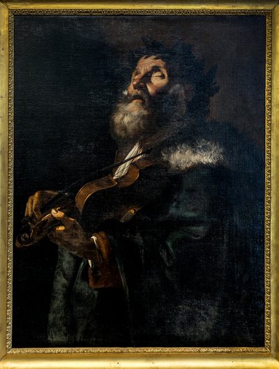 盲人荷马，约 1635 年（布面油画） 作者 马蒂亚 (1613 99) 普雷蒂