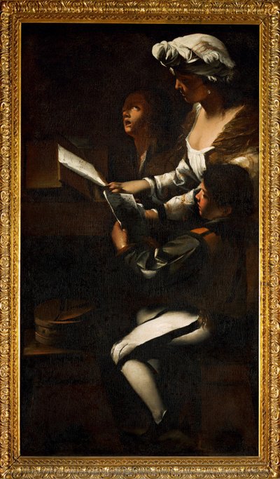 歌手，约 1630 年（布面油画） 作者 马蒂亚 (1613 99) 普雷蒂