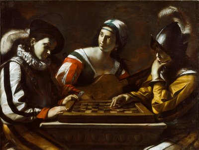 硬币游戏，1630年代 作者 马蒂亚·普雷蒂（Mattia Preti）