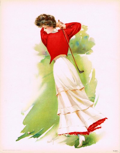 Lady Golfer，1908年。 作者 莫德·斯图姆