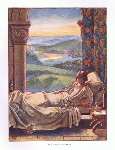 天堂的空气，插图来自拉斯安斯童话故事，1914年 作者 莫德·廷达尔·阿特金森