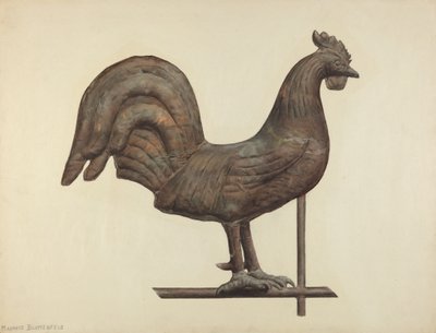 风向标顶饰，约1938年。 作者 莫里斯·布鲁门菲尔德