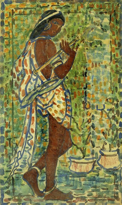 印度舞者，1910-1913年 作者 莫里斯·巴西·普伦德加斯特