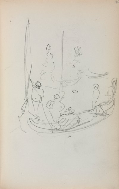 意大利素描本：缆车，第1898-1899页，第40页。 作者 莫里斯·巴西·普伦德加斯特