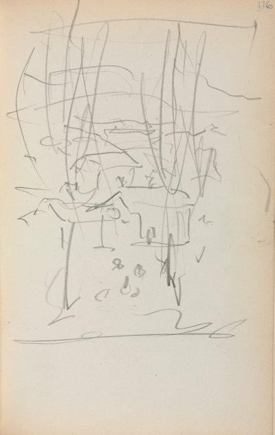 意大利写生簿：《风景》第116页，1898-1899年。 作者 莫里斯·巴西·普伦德加斯特