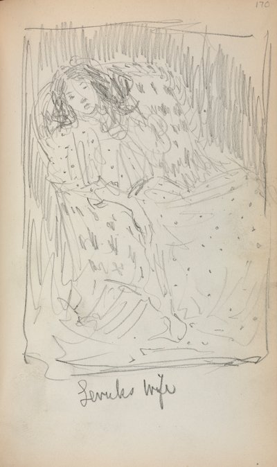 意大利素描本：Levuks妻子，第170页，1898-1899年。 作者 莫里斯·巴西·普伦德加斯特