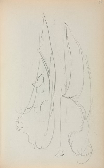 意大利写生簿：两条帆，第1898-1899页，第74页。 作者 莫里斯·巴西·普伦德加斯特