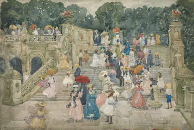 中央公园露台桥，1901年 作者 莫里斯·巴西·普伦德加斯特