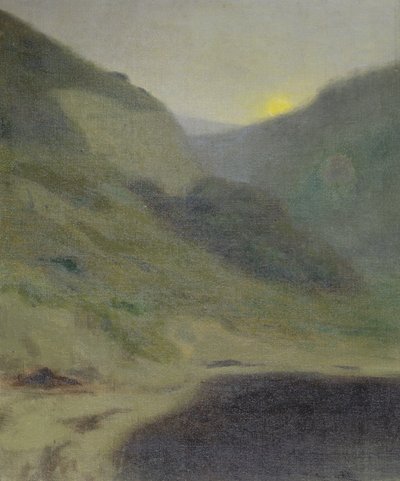 黄昏的风景（布面油画） 作者 莫里斯·查巴斯（Maurice Chabas）