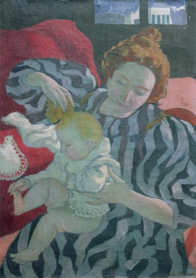 一位母亲洗她的孩子，1895年 作者 莫里斯·丹尼斯（Maurice Denis）