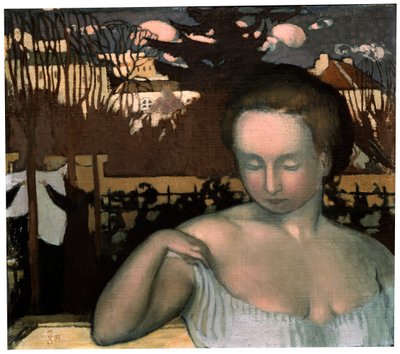 艺术家妻子肖像，1893年。 作者 莫里斯·丹尼斯（Maurice Denis）