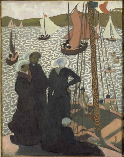 佩罗斯·吉雷克（Perros-Guirec）的帆船赛，1892年。 作者 莫里斯·丹尼斯（Maurice Denis）