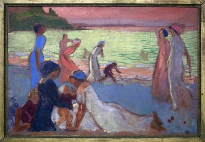 九月晚上在 Trestignel 海滩上 作者 莫里斯·丹尼斯（Maurice Denis）
