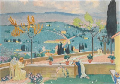 1928年菲耶索莱的天使报喜 作者 莫里斯·丹尼斯（Maurice Denis）