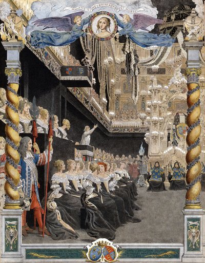 8月21日在圣德尼大教堂（Saint Denis）举行的英国亨利特-安妮（Henriette-Anne）（1644-1670）的葬礼 作者 莫里斯·勒卢瓦（Maurice Leloir）