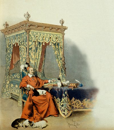 法国的历史。Cardinal Richelieu (Armand Jean du Plessis) 作者 莫里斯·勒卢瓦（Maurice Leloir）
