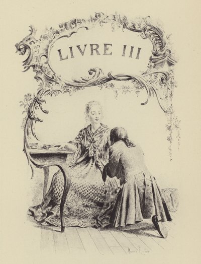 让-雅克·卢梭的《忏悔录》第三册插图（版画） 作者 莫里斯·勒卢瓦（Maurice Leloir）