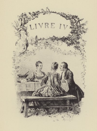 让-雅克·卢梭的《忏悔录》第四册插图（版画） 作者 莫里斯·勒卢瓦（Maurice Leloir）
