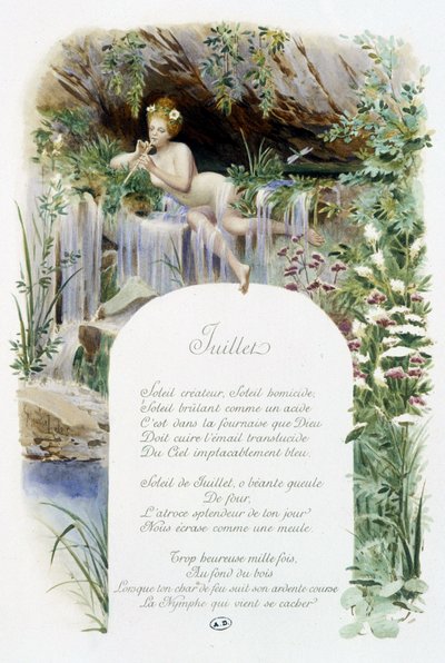 七月“本月之歌”，作者 Jérôme Doucet，插图 - Maurice Leloir，编辑。 兰斯 1904. L. Michaud 作者 莫里斯·勒卢瓦（Maurice Leloir）