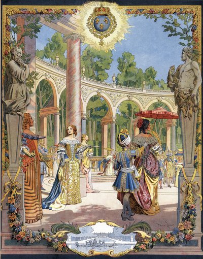 国王路易十四被称为太阳王（太阳王或路易大帝）。 作者 Maurice Leloir