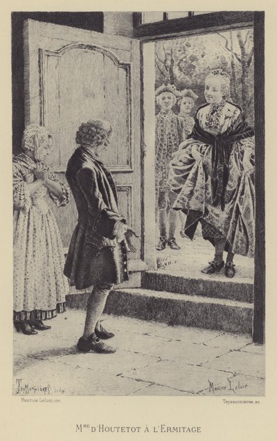 冬宫的德豪特托夫人（版画） 作者 莫里斯·勒卢瓦（Maurice Leloir）